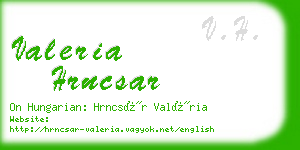 valeria hrncsar business card